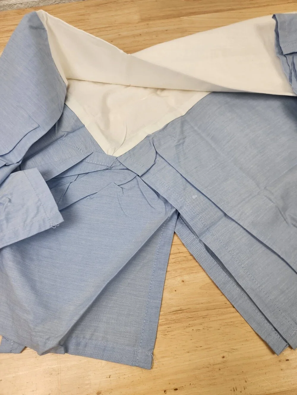 Pottery Barn Kids Blue Chambray Crib Bed Skirt Blue 28